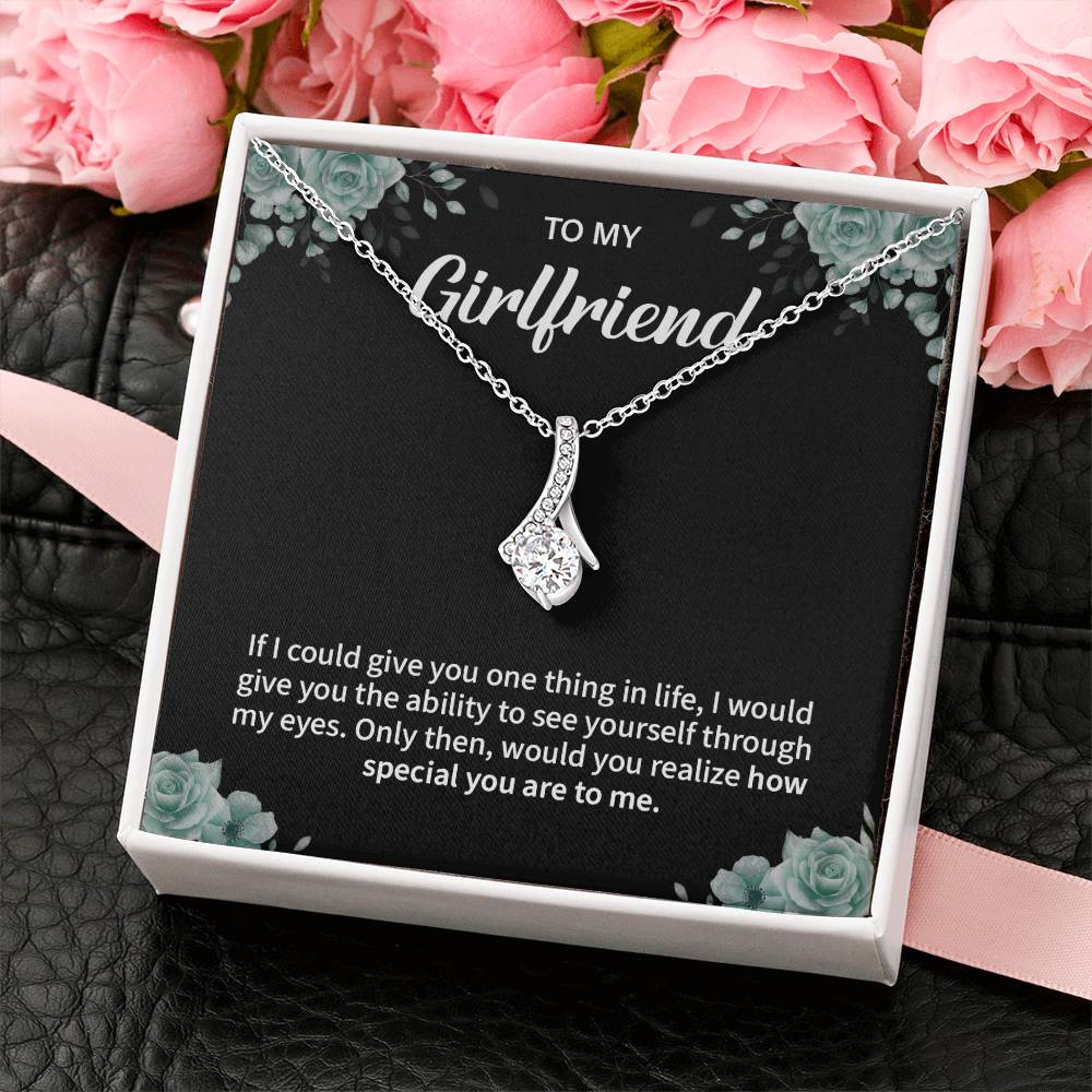 To My Girlfriend Necklace – Jewelry Gift with Message Card