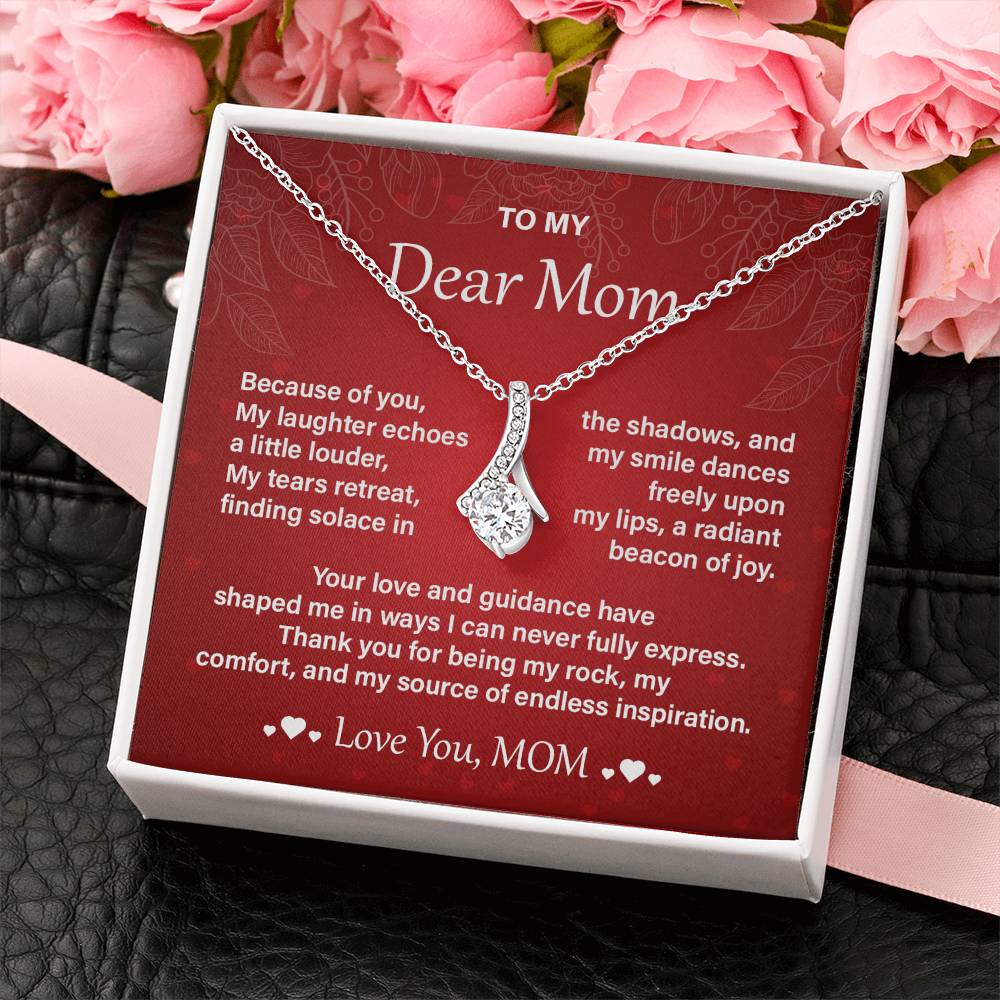 Mother Necklace Gift from Daughter Message Card