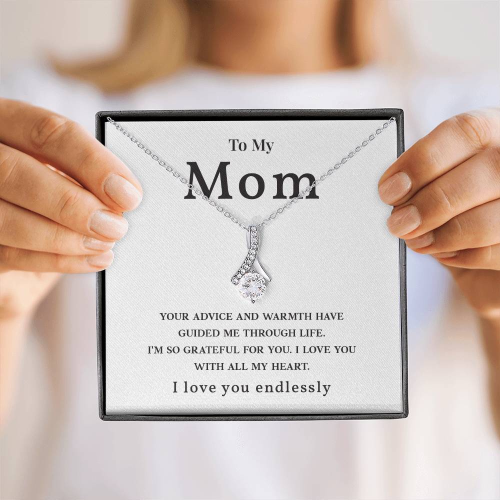 Necklace Gift for Mom with Heartfelt Message Card