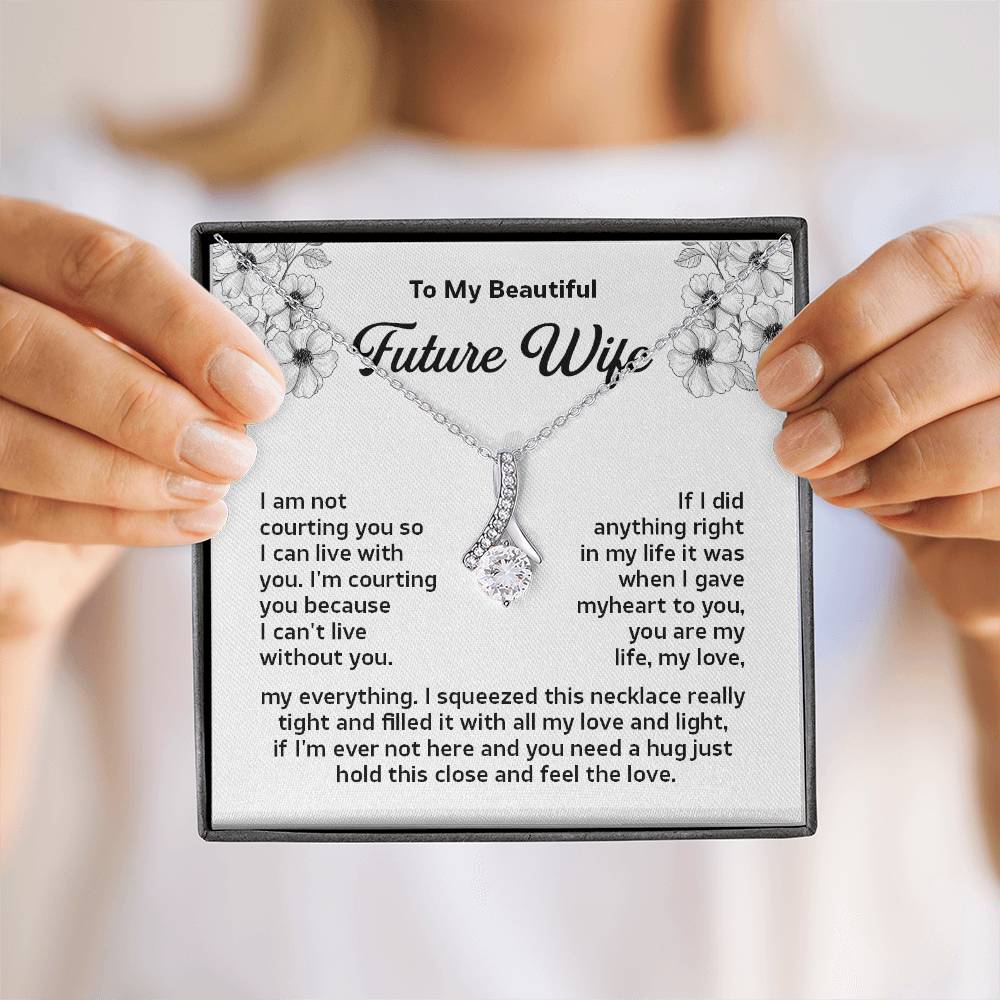 Future Wife Necklace Gift with Heartfelt Message Card