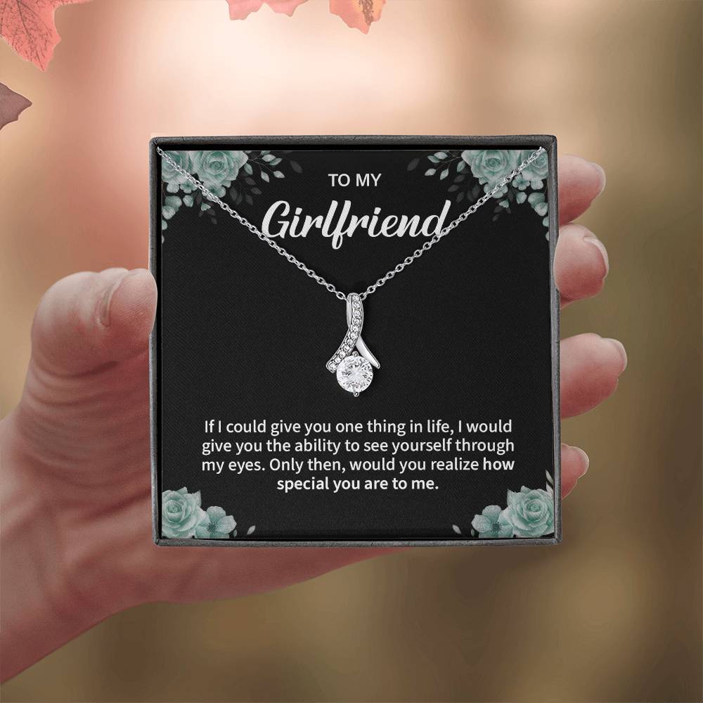 To My Girlfriend Necklace – Jewelry Gift with Message Card