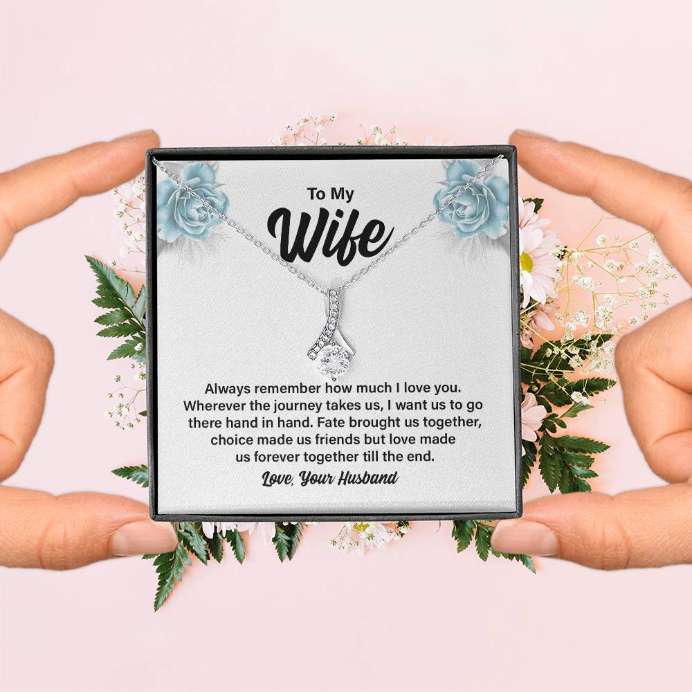 Romantic Wife Necklace Gift – Message Card Included