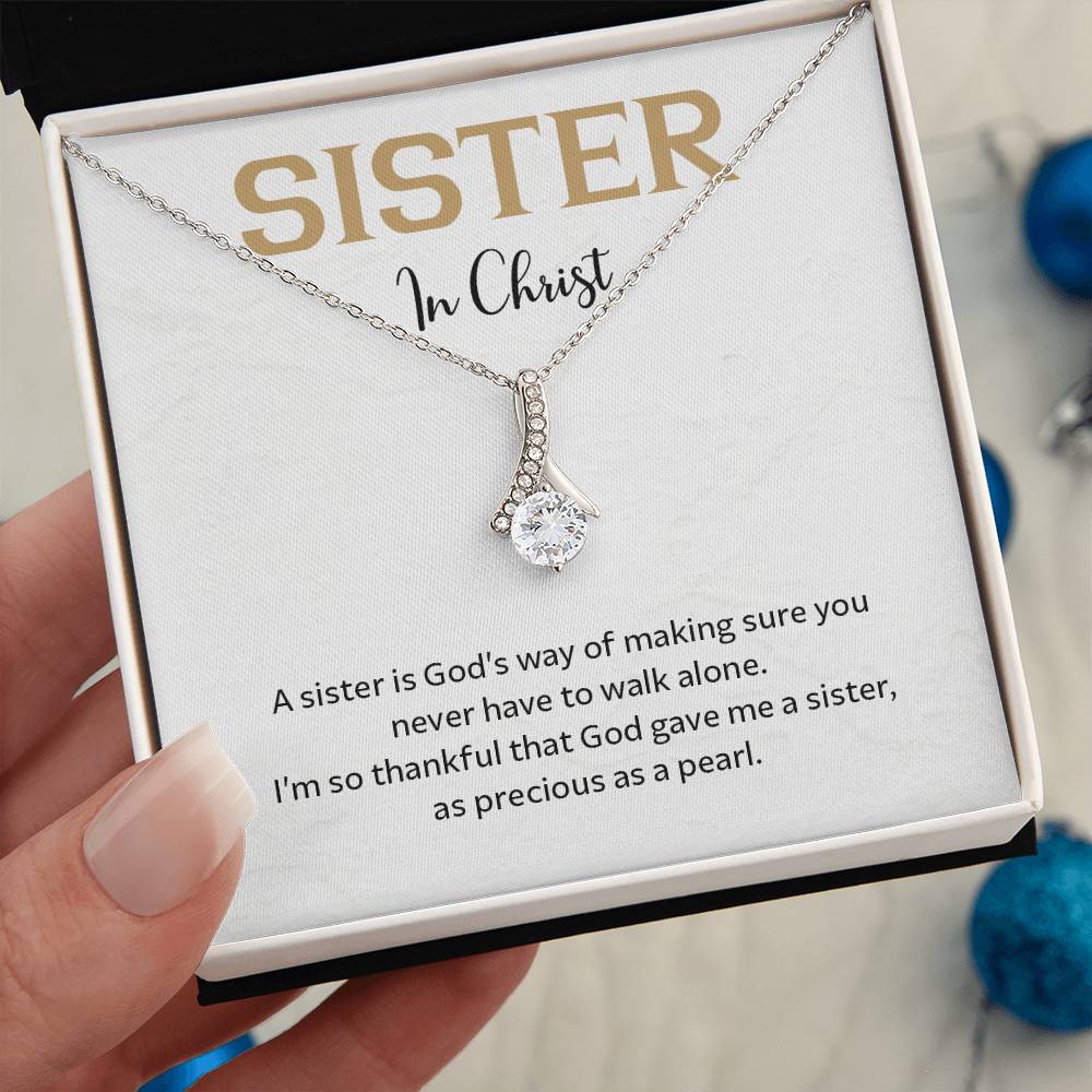 Christian Sister Necklace Gift – Faith-Inspired Jewelry with Message Card