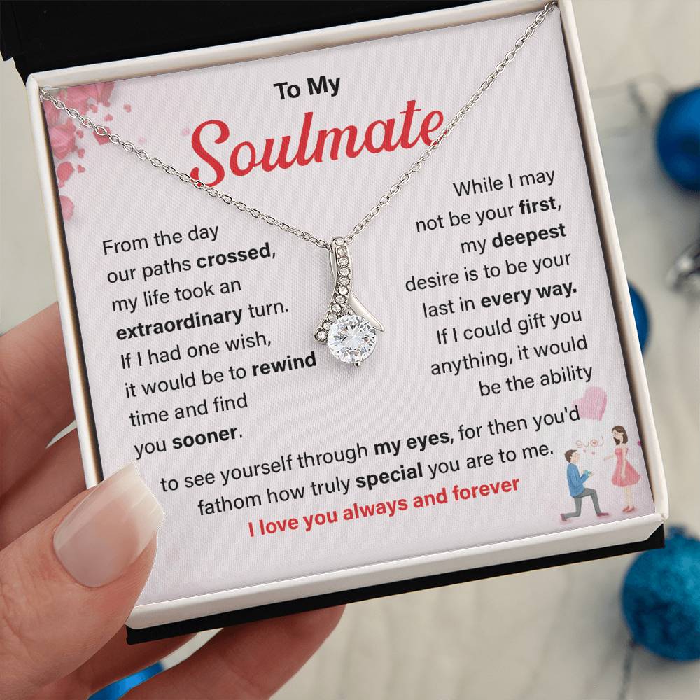 To My Soulmate Necklace Gift For Wife