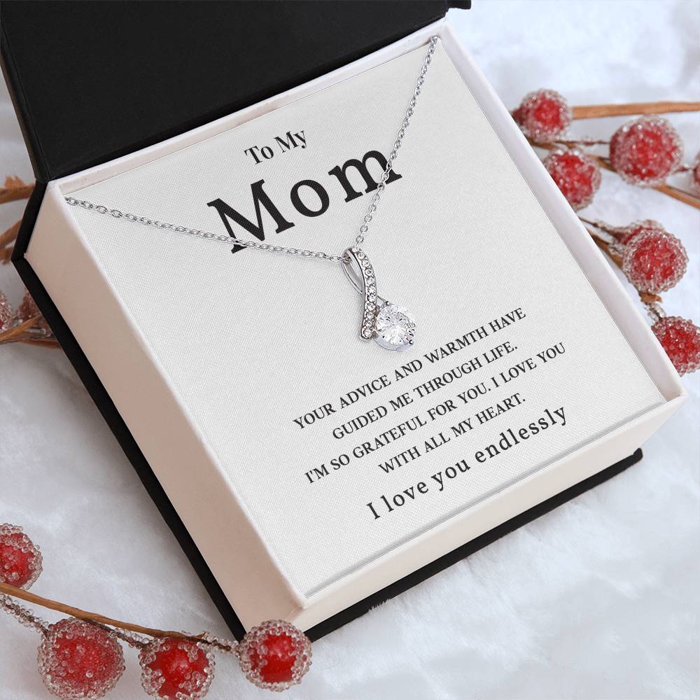 Necklace Gift for Mom with Heartfelt Message Card