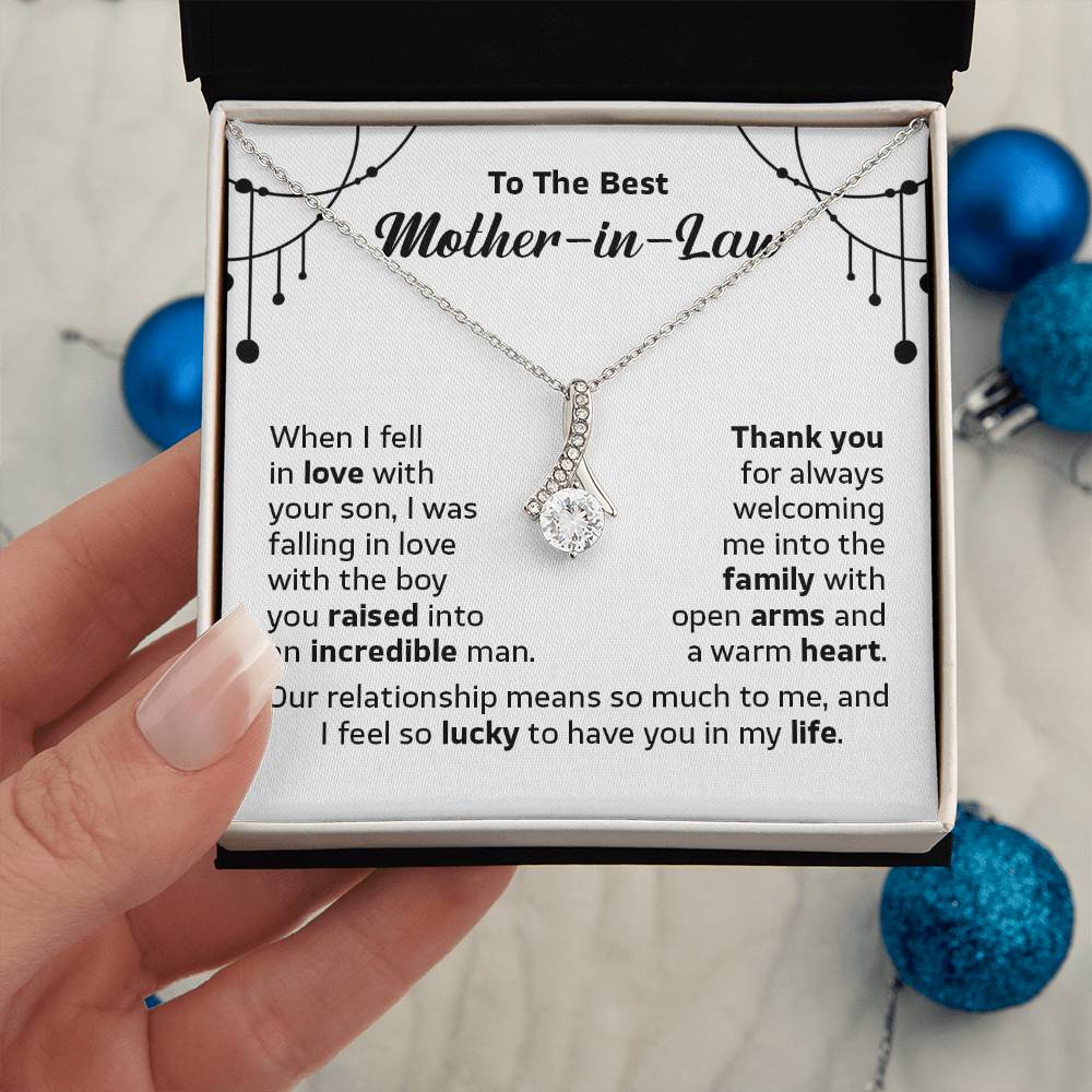 Necklace for Mother-in-Law with & Message Card, Gift Box