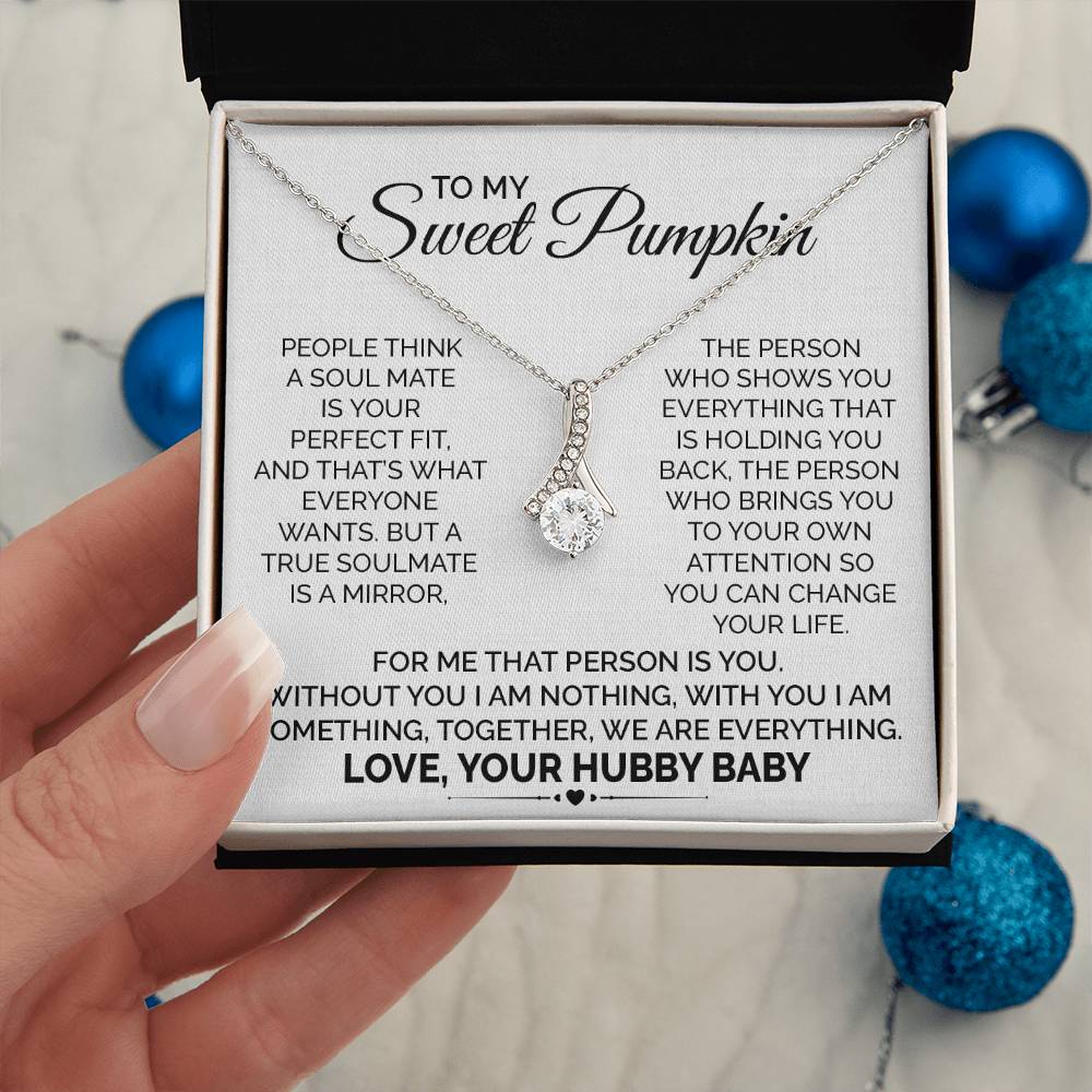 Necklace Gift for Sweet Pumpkin Wife from Hubby Baby