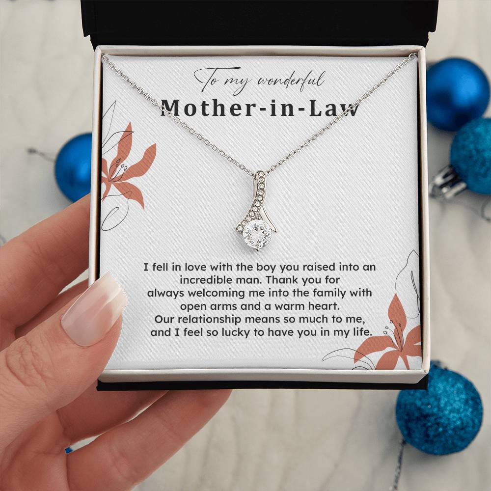 Necklace Gift for Mother-in-Law from Bride – Wedding Thank You Note