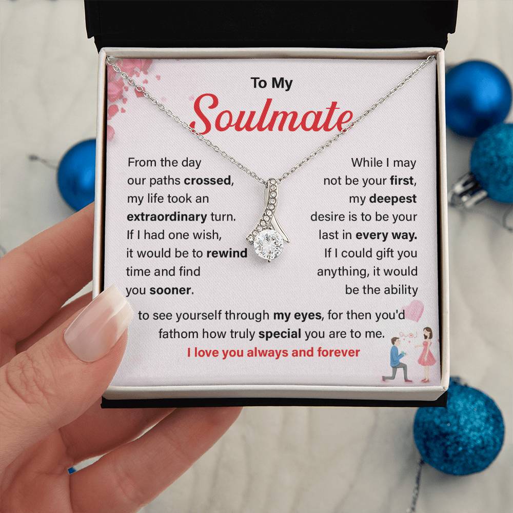 To My Soulmate Necklace Gift For Wife