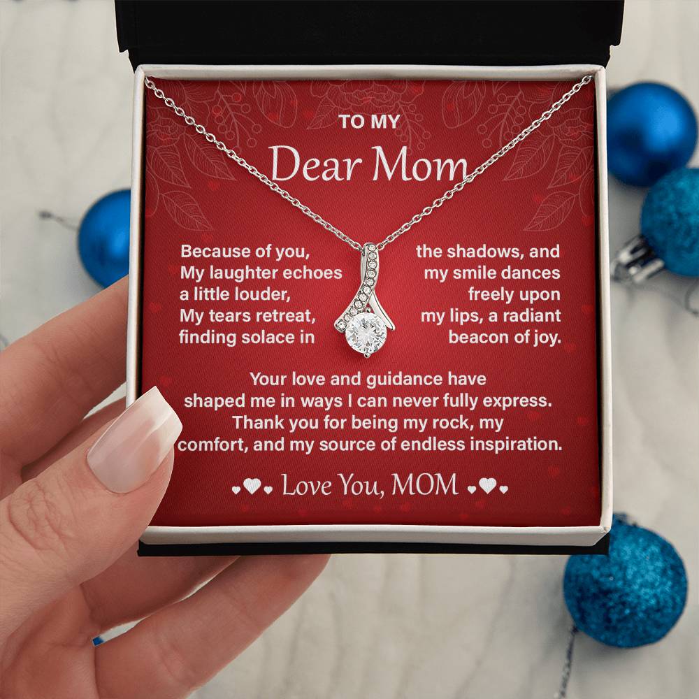 Mother Necklace Gift from Daughter Message Card