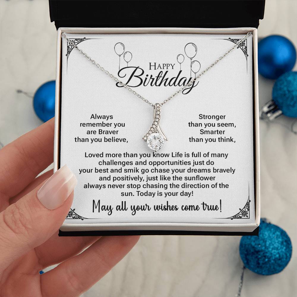 13th Birthday Gift for Teen Girl – Heart Necklace with Message Card