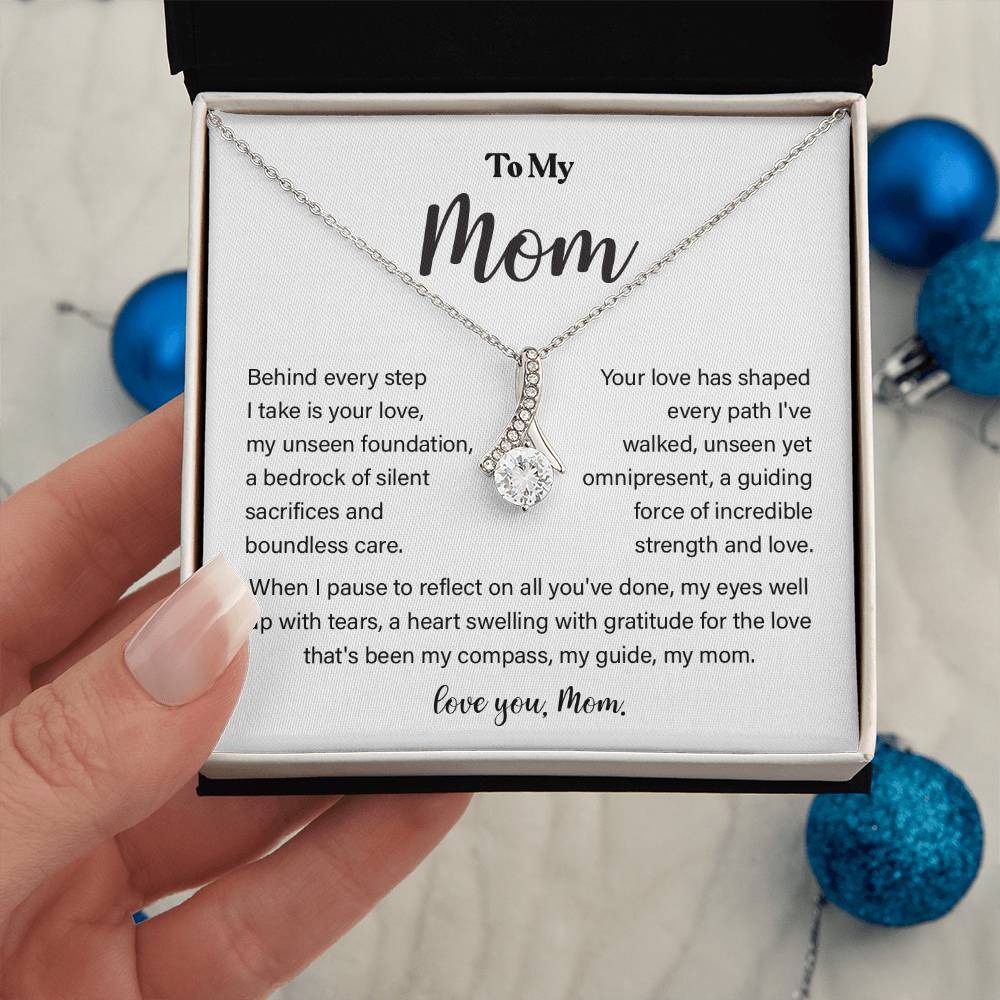 To My Mom beautiful necklace in premium gift box.