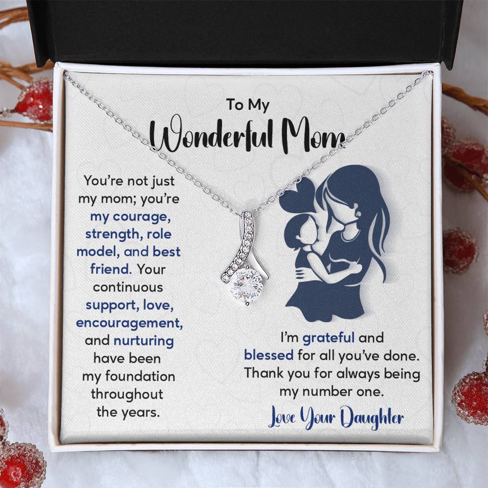 Gift for Mom from Daughter – Message Card Jewelry Box