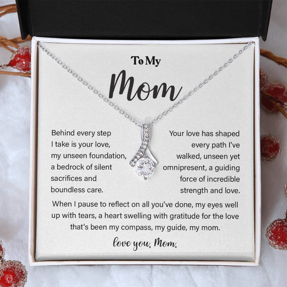To My Mom beautiful necklace in premium gift box.
