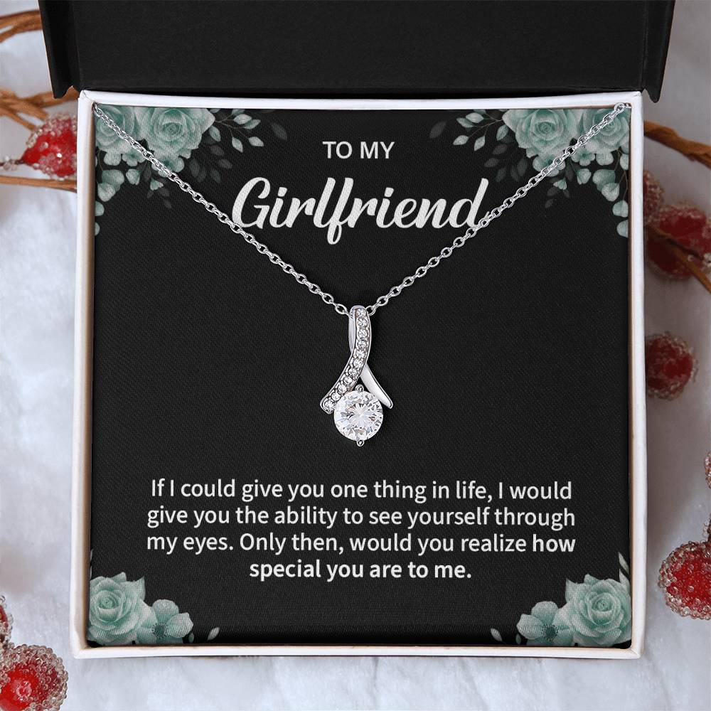 To My Girlfriend Necklace – Jewelry Gift with Message Card