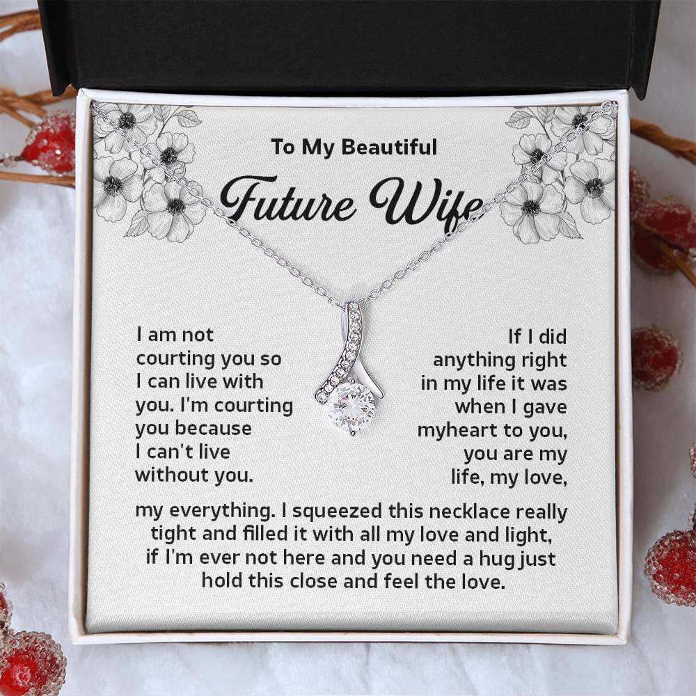 Future Wife Necklace Gift with Heartfelt Message Card
