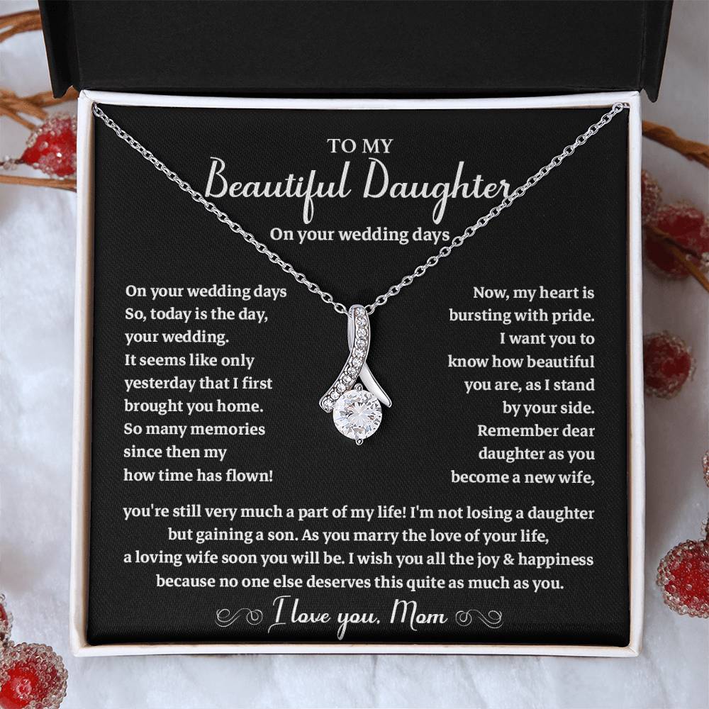 Wedding Gift for Daughter – From Mom Necklace Box