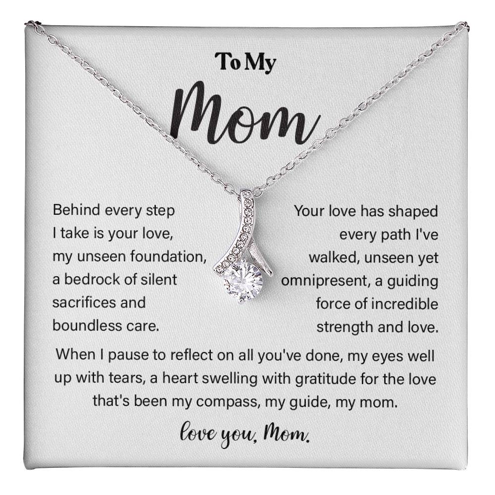 To My Mom beautiful necklace in premium gift box.