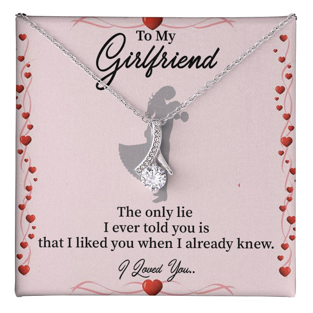 Necklace Gift for Girlfriend with Love Quote Card