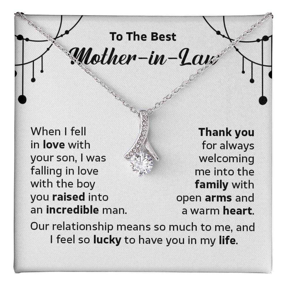 Necklace for Mother-in-Law with & Message Card, Gift Box