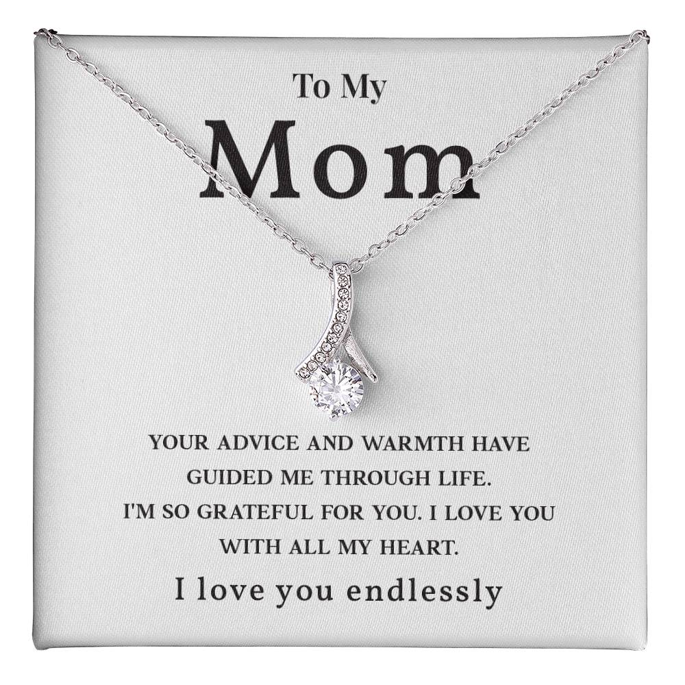 Necklace Gift for Mom with Heartfelt Message Card