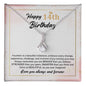 14th Birthday Necklace Gift with Uplifting Message