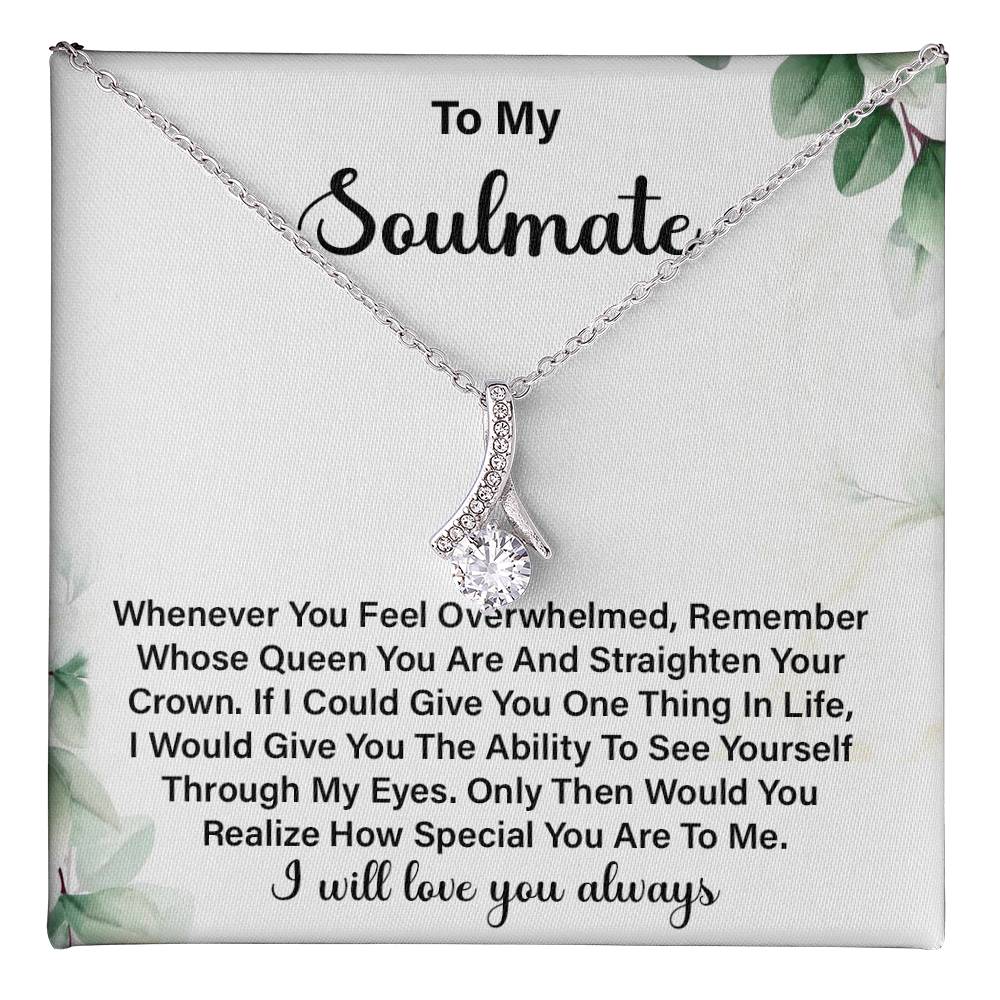Inspirational Soulmate Necklace Gift for Her – Message Card