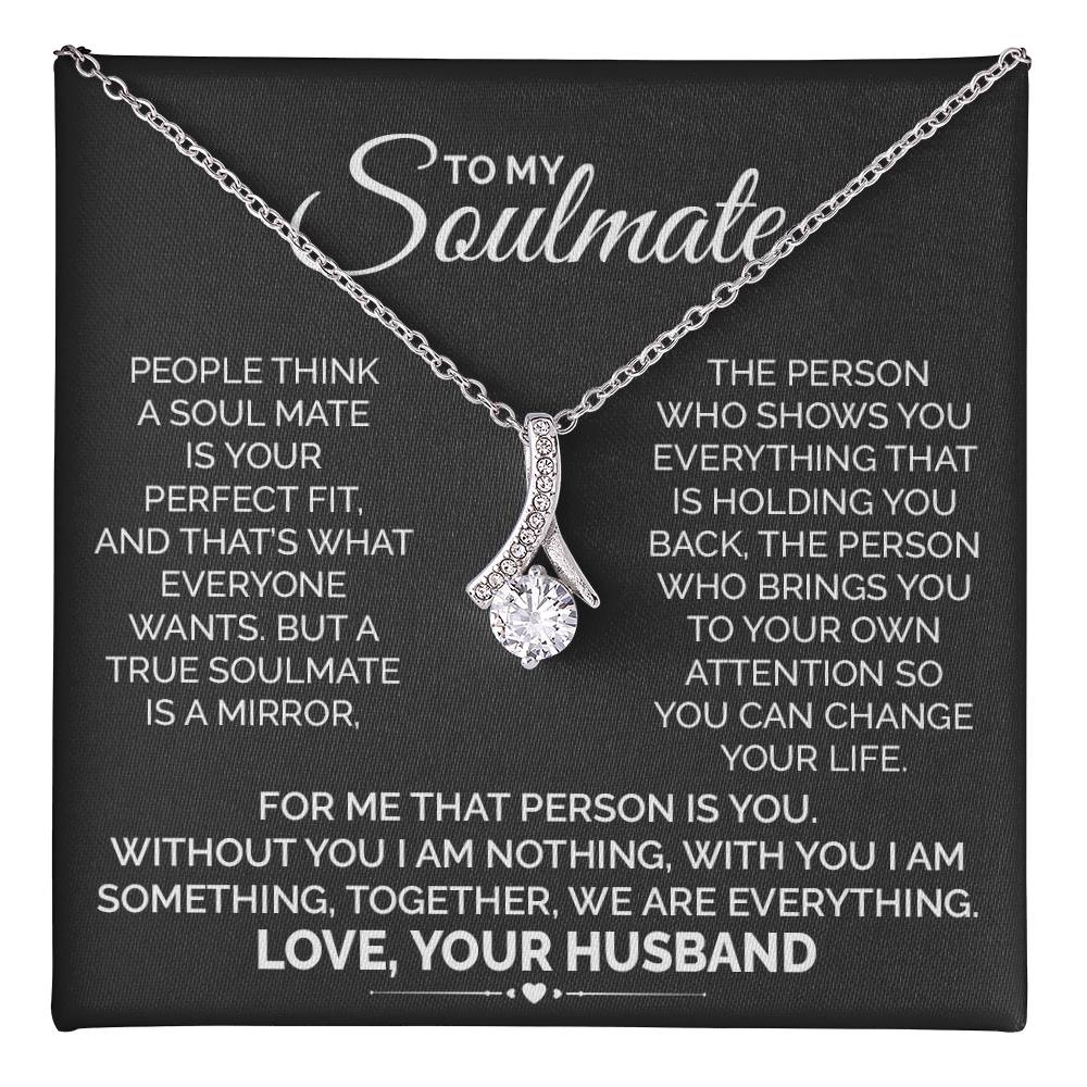 Soulmate Necklace from Husband with Meaningful Note