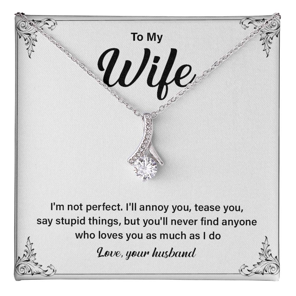 Funny Wife Necklace Gift with Message Card
