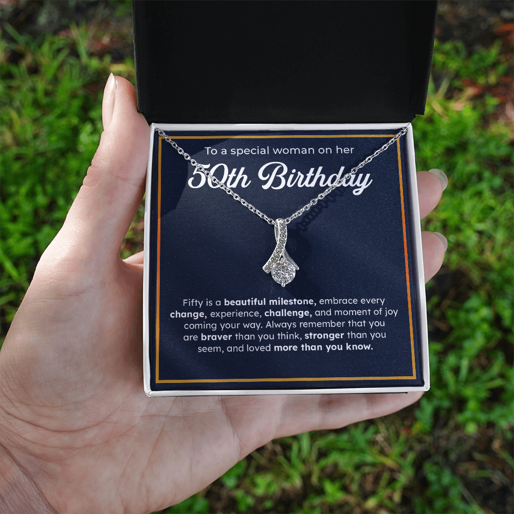 50th Birthday Necklace for Mom, Sister, Friend, Aunt