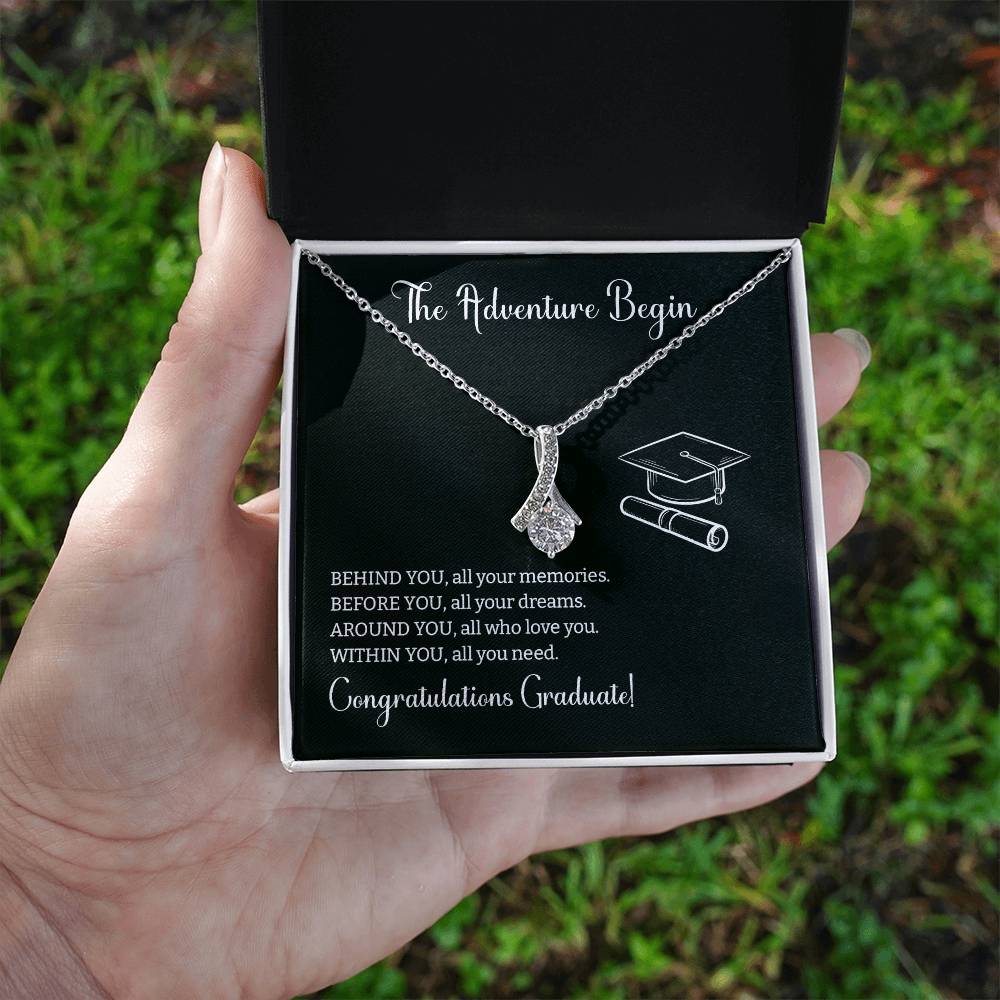 Graduation Necklace for Her with Message Card