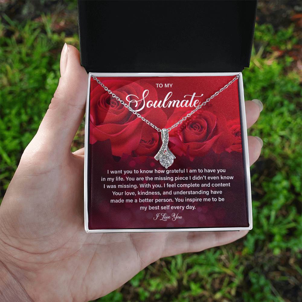 Soulmate Necklace Gift for Her – Message Card Box