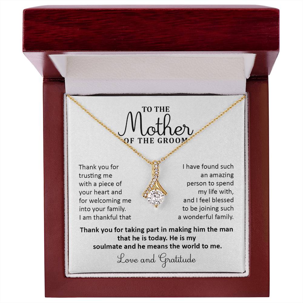 Wedding Day Necklace for Groom’s Mom Gift