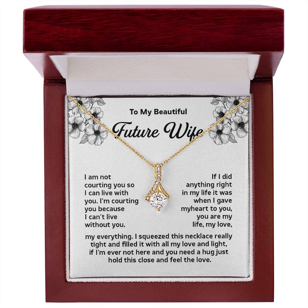 Future Wife Necklace Gift with Heartfelt Message Card