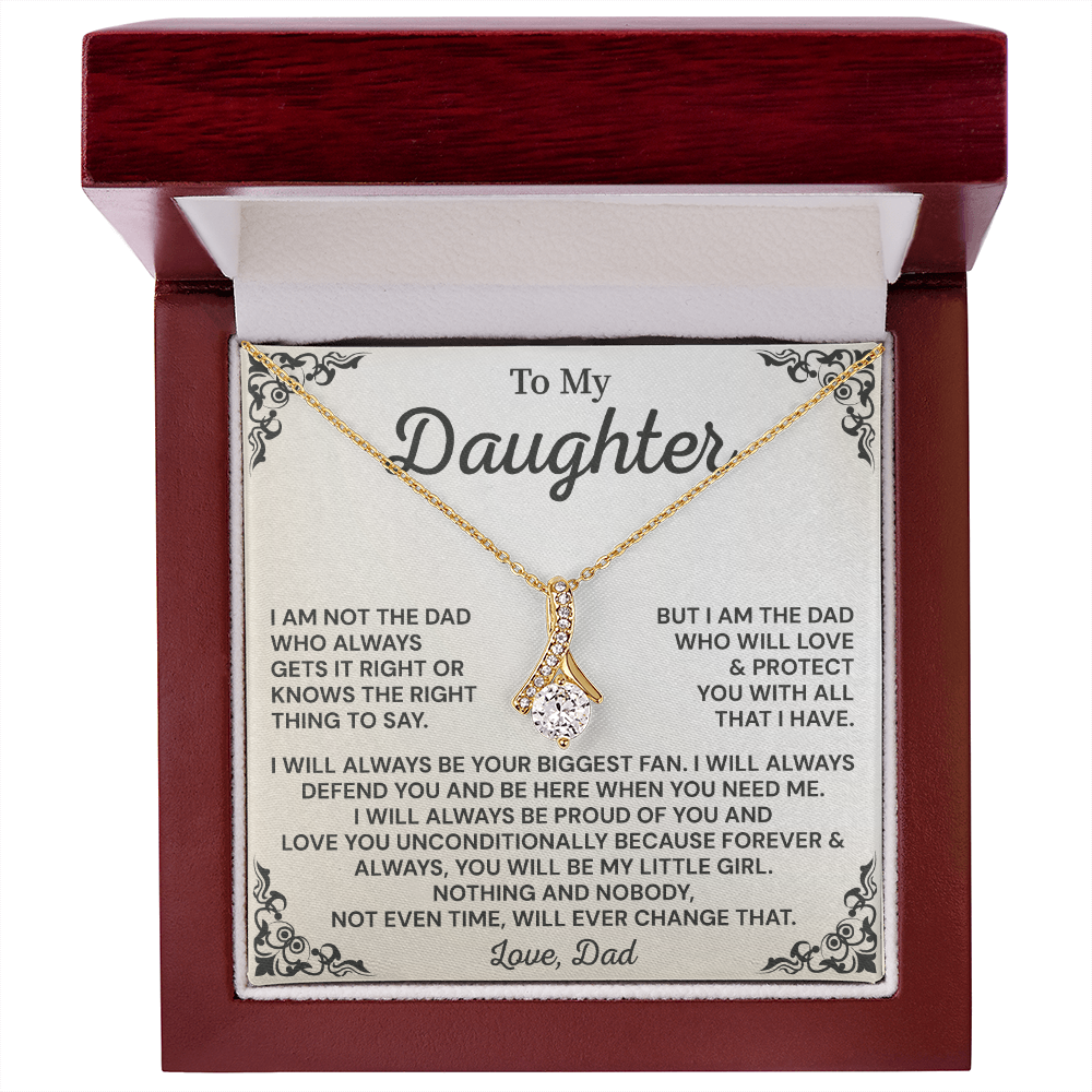 Dad to Daughter Necklace Forever Your Biggest Fan Gift