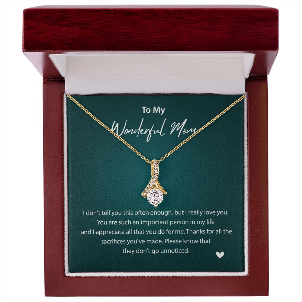 Elegant Necklace for Wonderful Mom with Gift Box
