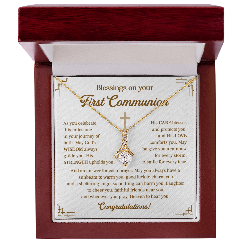Blessings On Your First Communion Necklace
