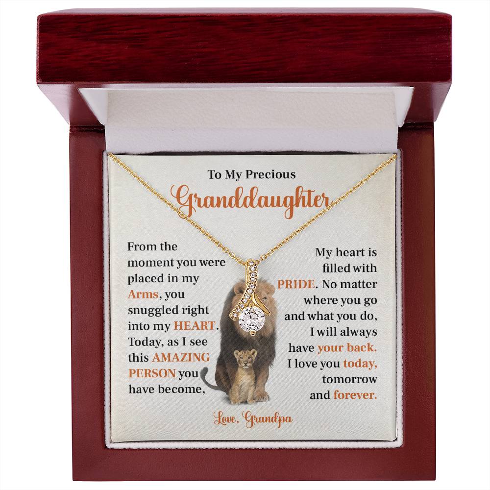 To my precious granddaughter Gift from Grandpa