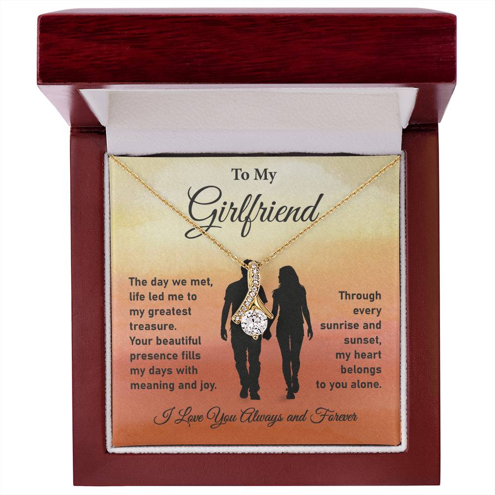 Girlfriend Necklace Gift with Message Card for Her