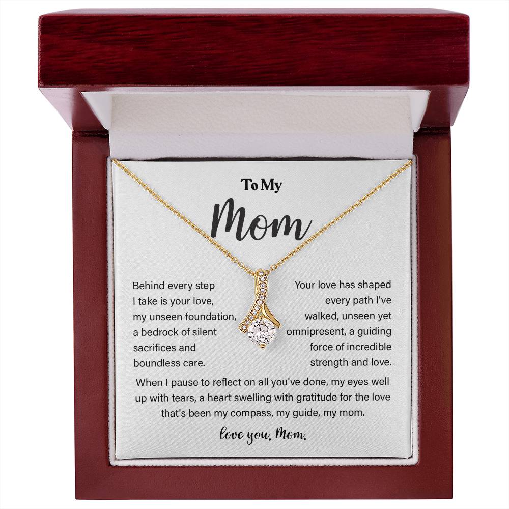 To My Mom beautiful necklace in premium gift box.