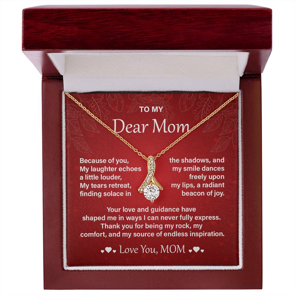 Mother Necklace Gift from Daughter Message Card