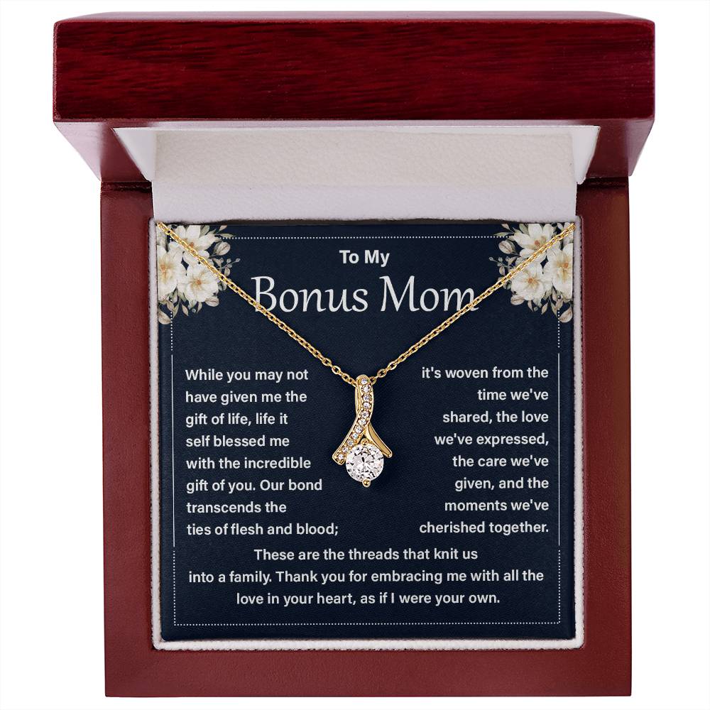 Bonus Mom Necklace from Daughter Gift Box