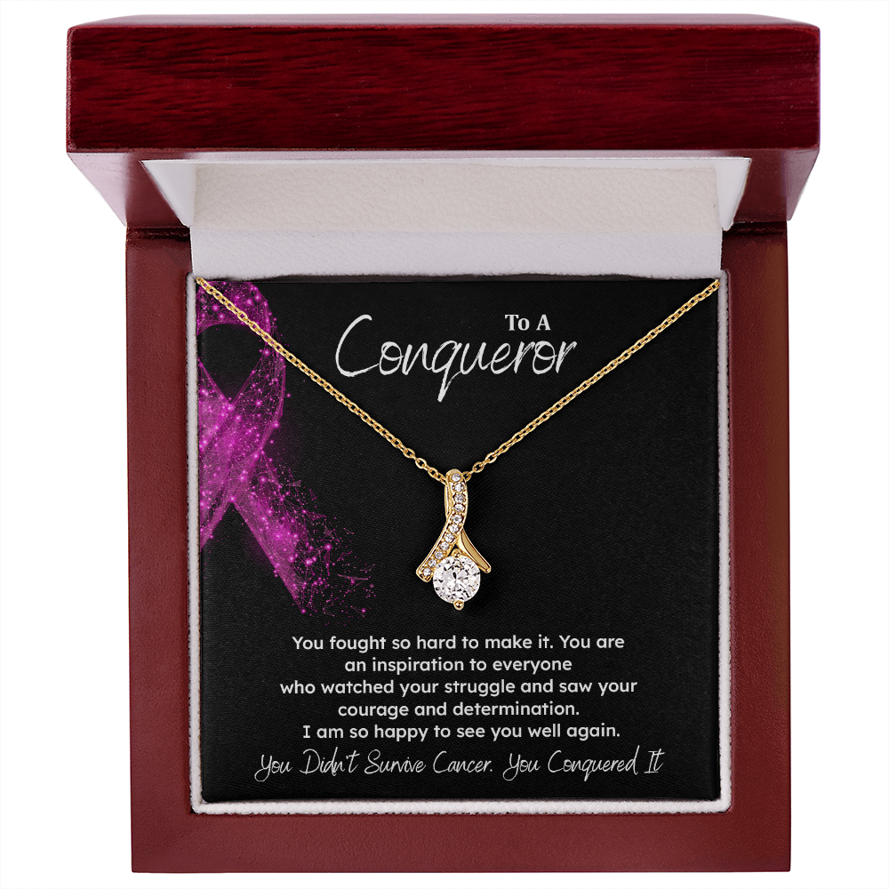 A Conqueror Fighting Cancer Jewelry Necklace For Women