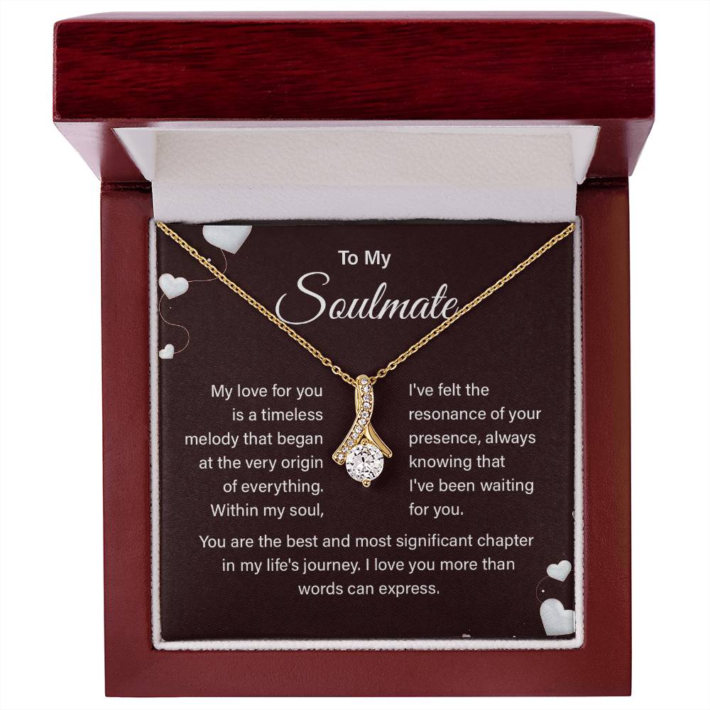To My Soulmate Necklace Gift With Heartfelt Message Card