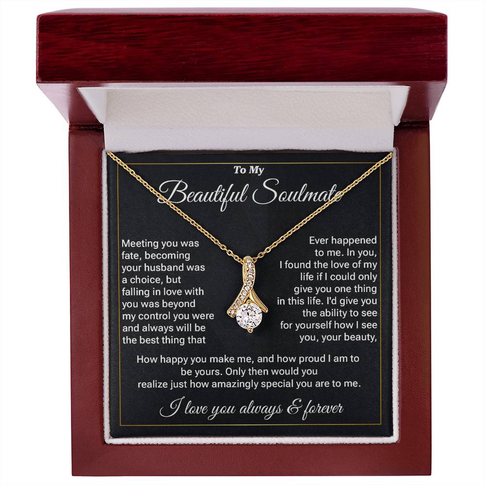Beautiful Soulmate Necklace Gift – Message Card