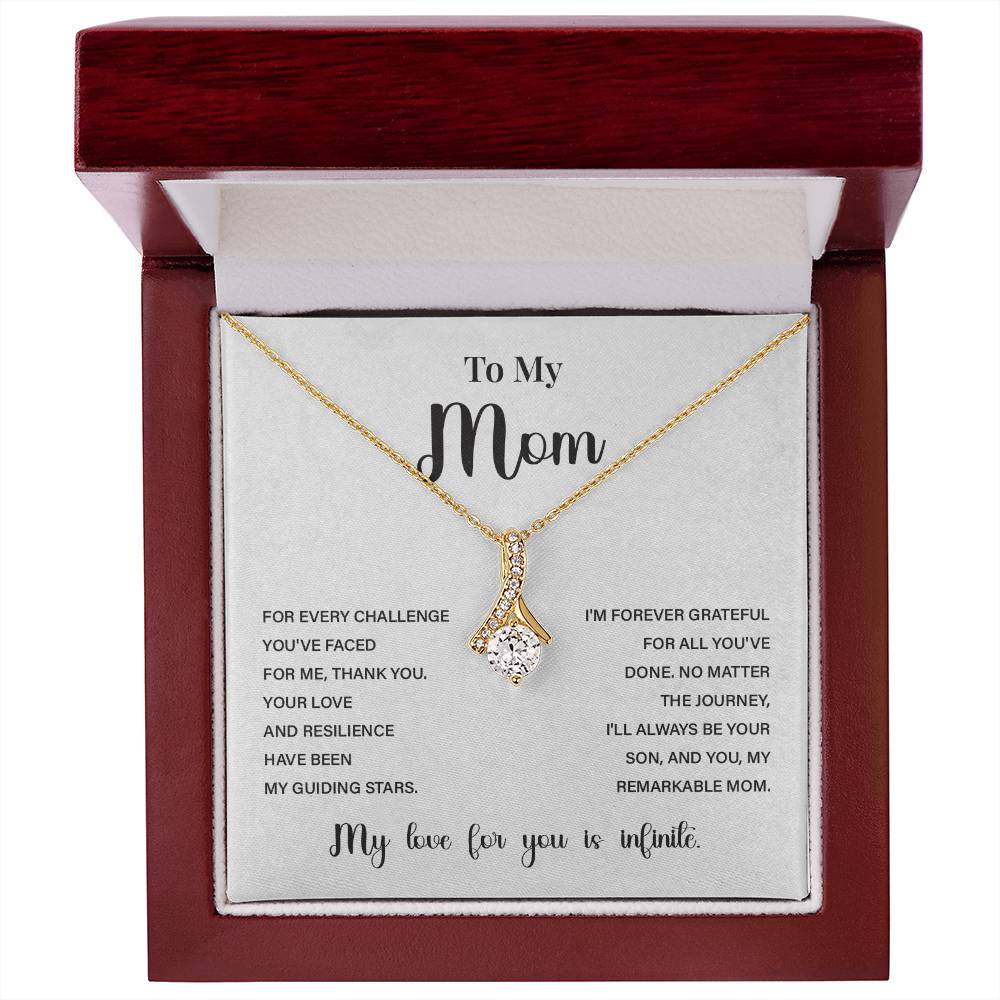 Gift Necklace for Mom from Son with Inspirational Guiding Stars Note