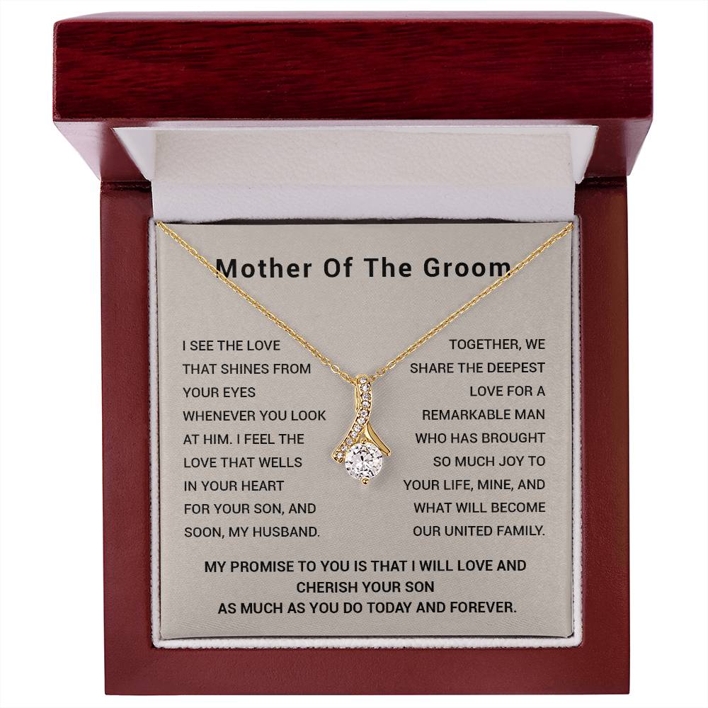 Bride to Groom's Mom Wedding Day Necklace