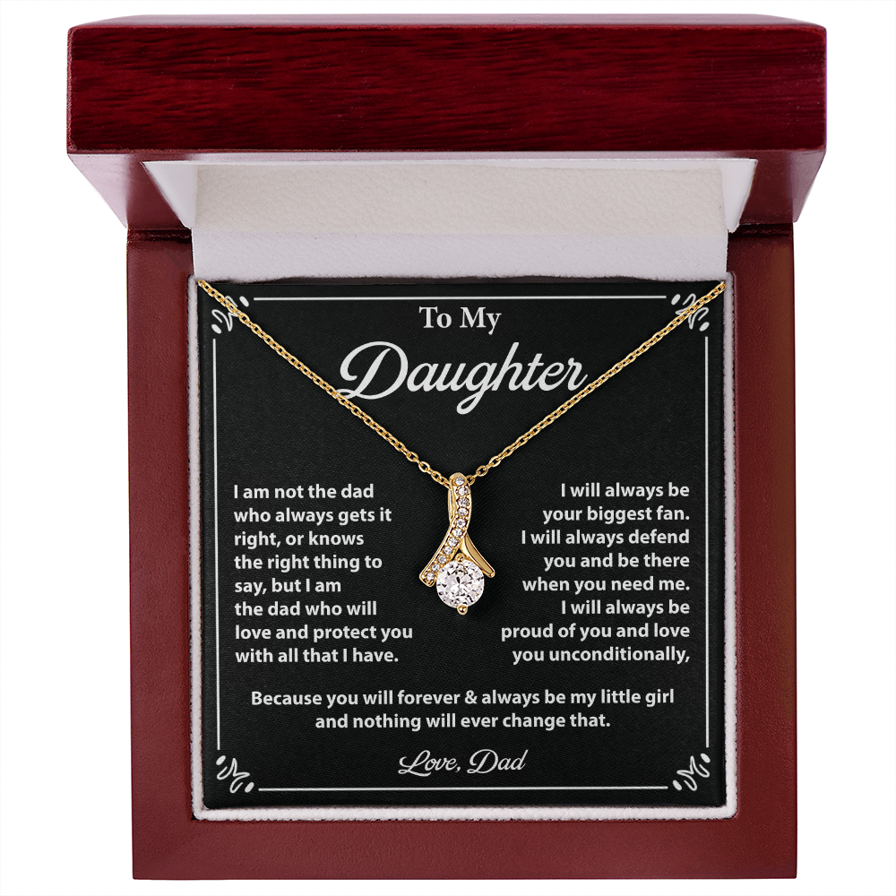 Gift for Daughter from Dad - Alluring Beauty Necklace with heartfelt note
