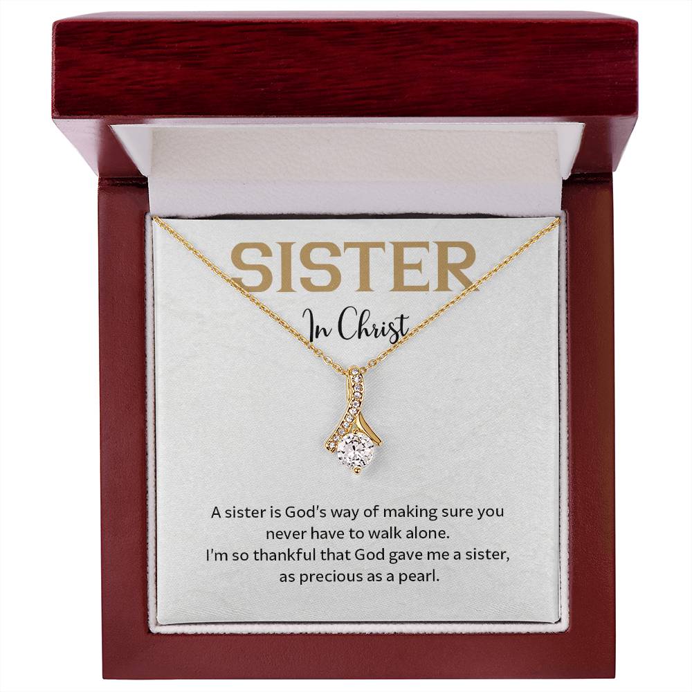 Christian Sister Necklace Gift – Faith-Inspired Jewelry with Message Card