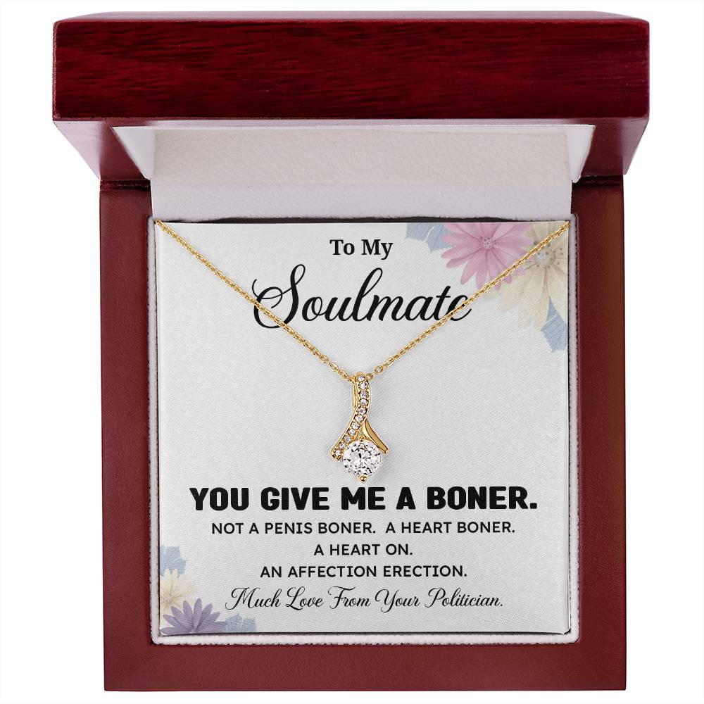 Funny Politician Gift for Her Soulmate Necklace